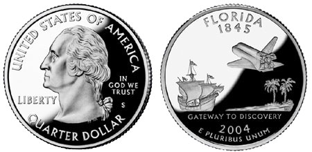 2004 D Florida State Quarter BU 
